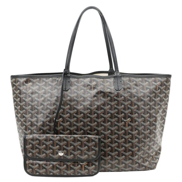Goyard  Saint Louis PM Chevron Print Canvas Tote Bag Black - Picture 1 of 13